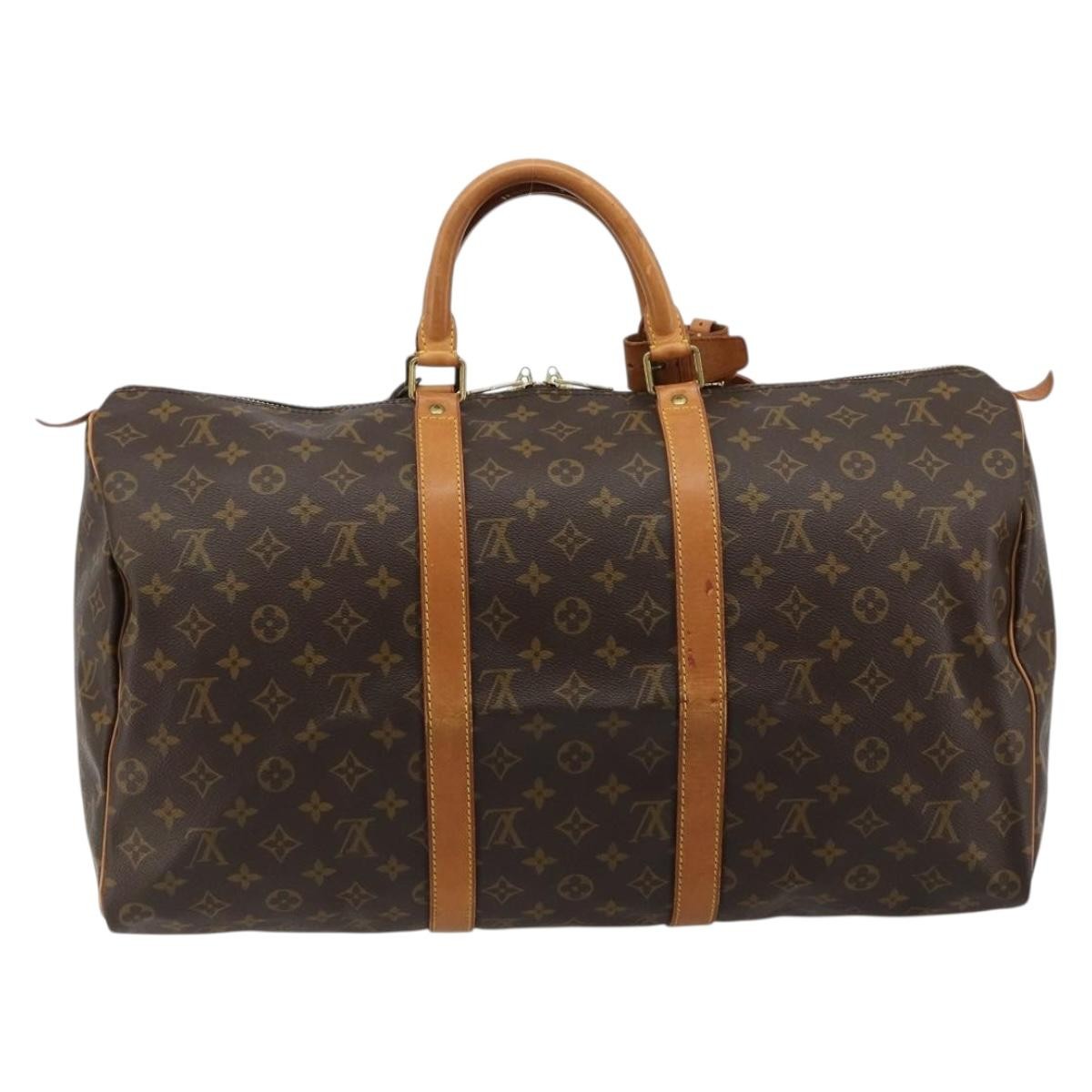 Louis Vuitton Keepall Monogram Canvas Brown Canvas Travel Bag Bag (Pre-Owned)