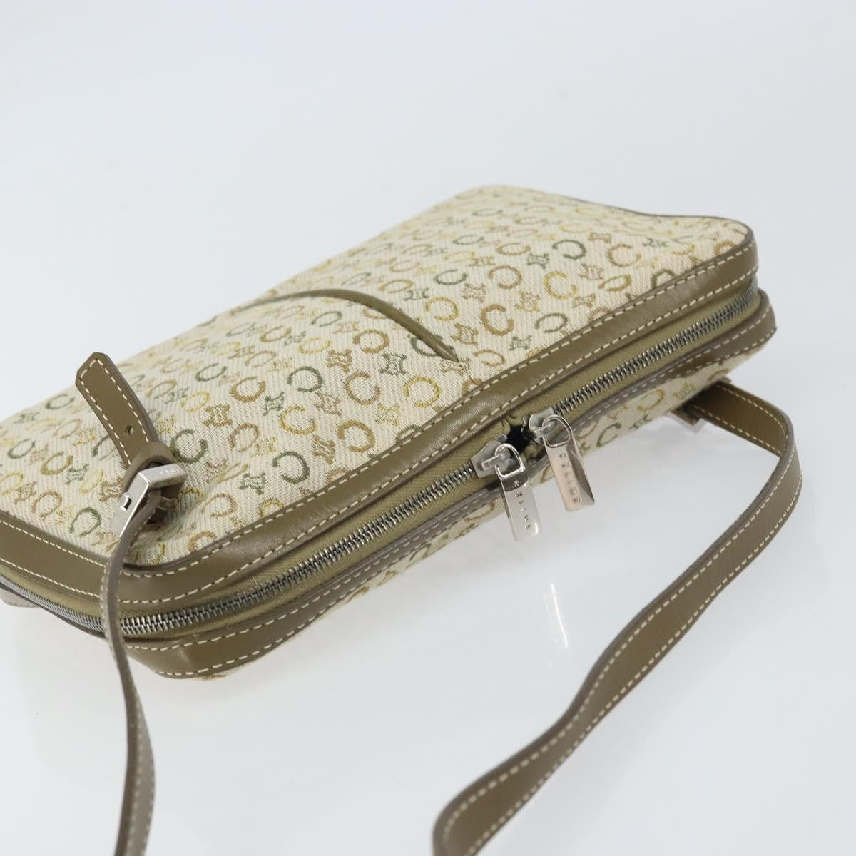 Celine C Macadam Shoulder Canvas Khaki Canvas Shoulder Bag Bag (Pre-Owned)