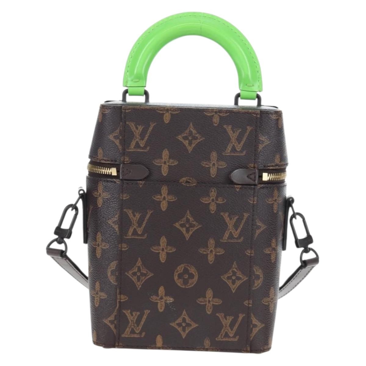 Louis Vuitton Vertical Box Trunk No.7 Trunk L'oeil Vintage Monogram Canvas Brown Canvas Handbag (Pre-Owned)
