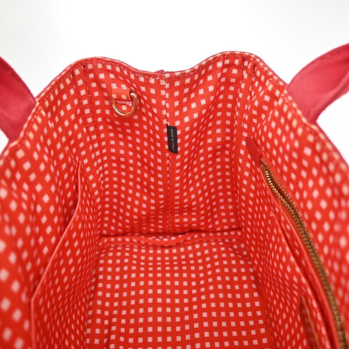 Prada Canapa Canvas Red Canvas Tote Bag Bag (Pre-Owned)
