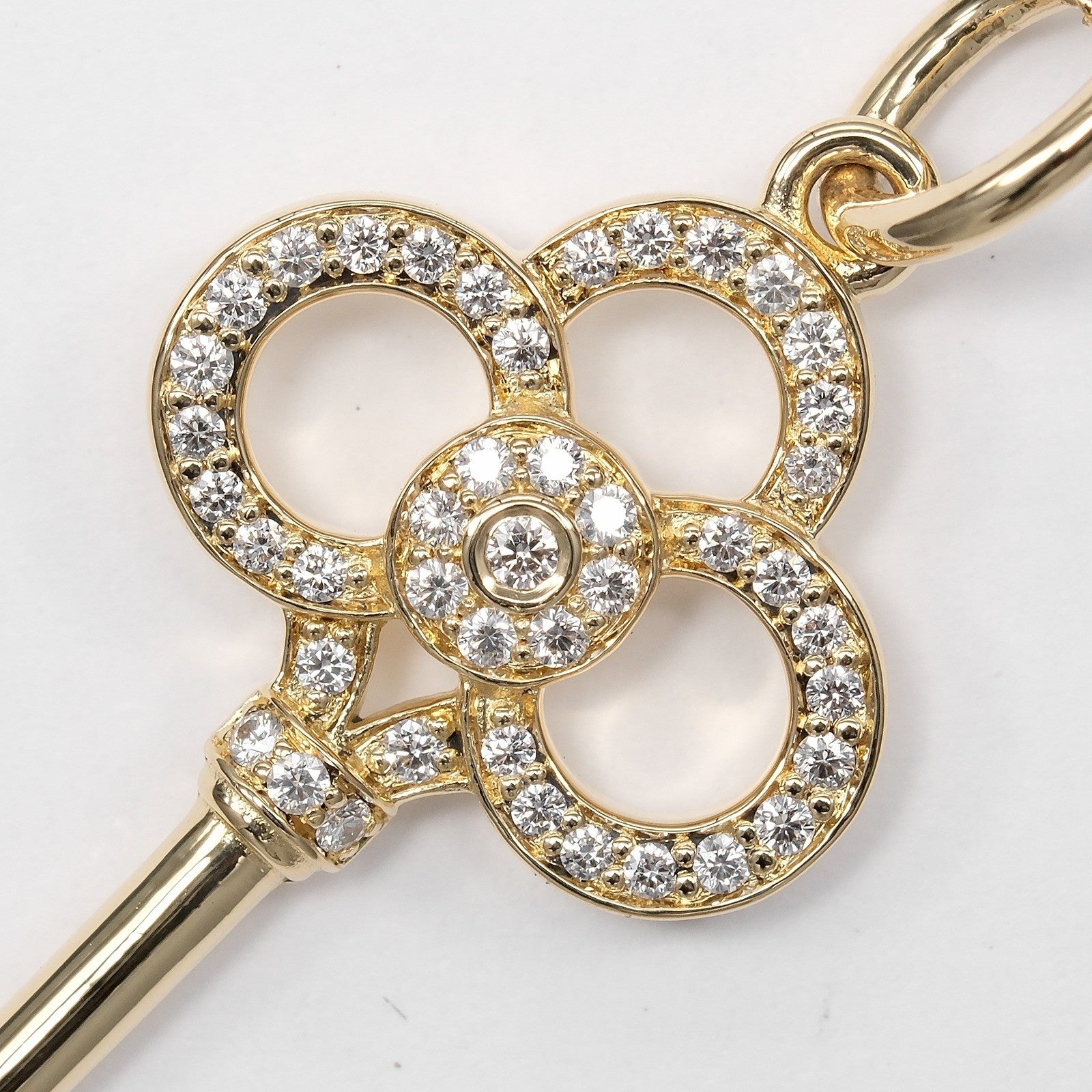 Tiffany & Co. Crown Key Pendant 18K Yellow Gold And Diamonds Gold Yellow_Gold Pendant & Charms Jewelry (Pre-Owned)