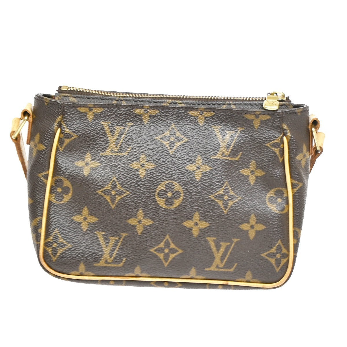 Louis Vuitton Viva Cite Monogram Canvas Brown Leather Handbag (Pre-Owned)