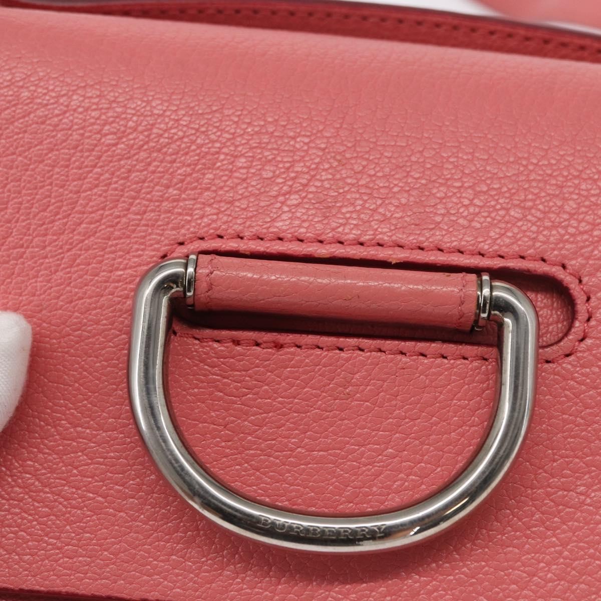 Burberry D-Ring Shoulder Leather Pink Leather Shoulder Bag Bag (Pre-Owned)