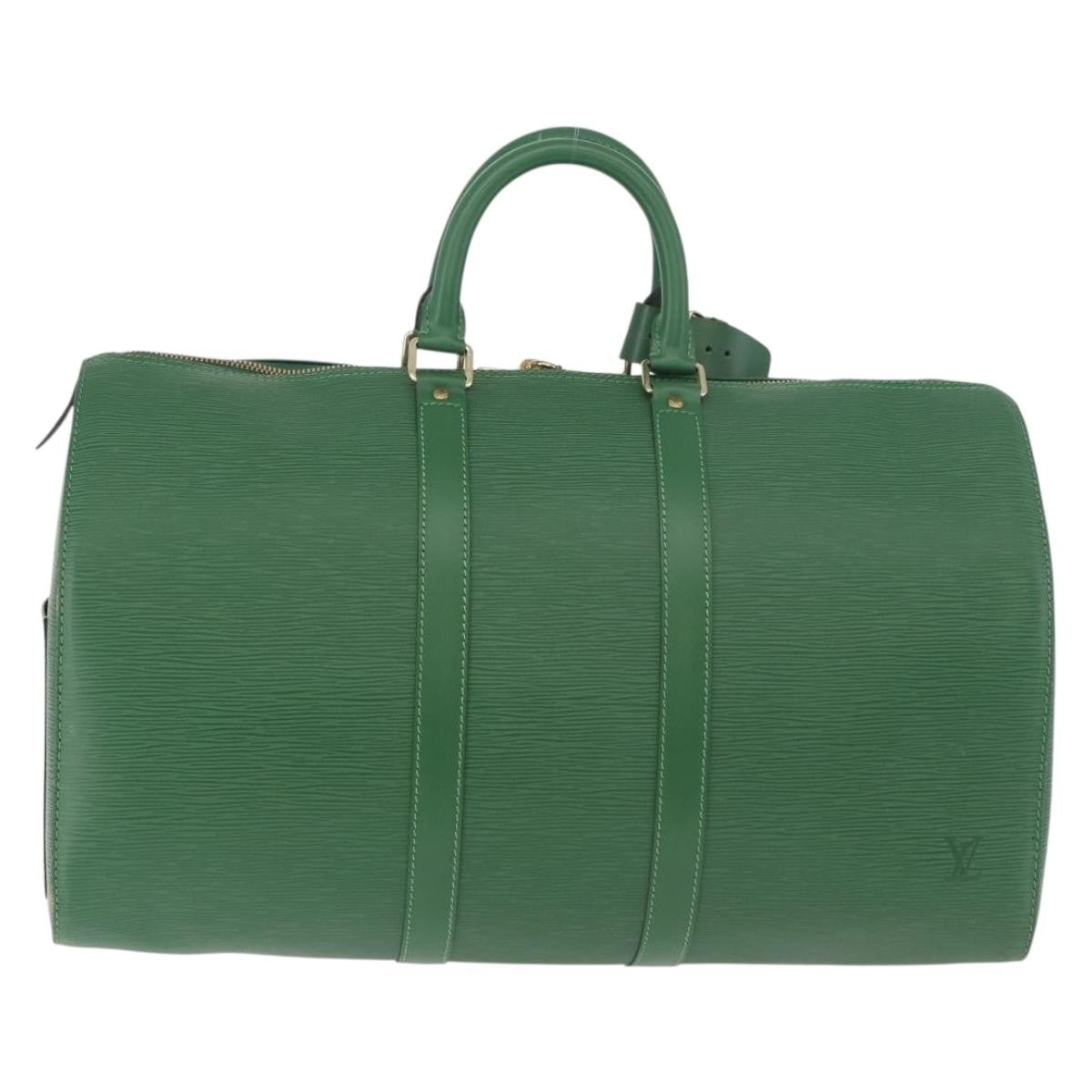 Louis Vuitton Keepall Epi Leather Green Leather Travel Bag Bag (Pre-Owned)