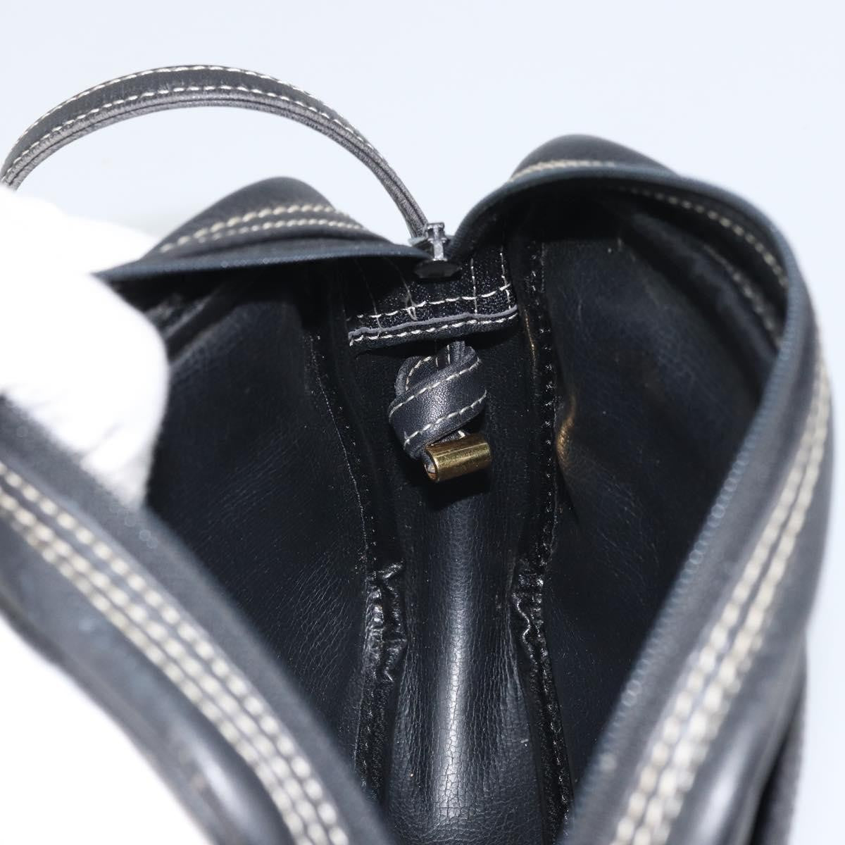 Christian Dior Cd Shoulder Bag Leather Navy Leather Shoulder Bag Bag (Pre-Owned)