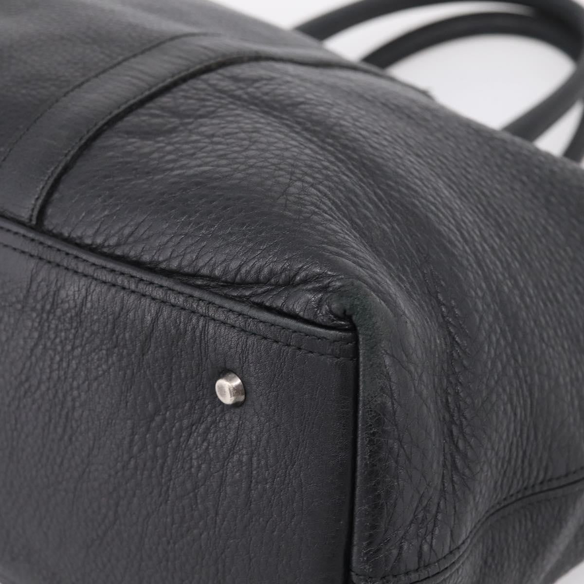 Burberry Black Label Leather Black Leather Tote Bag Bag (Pre-Owned)