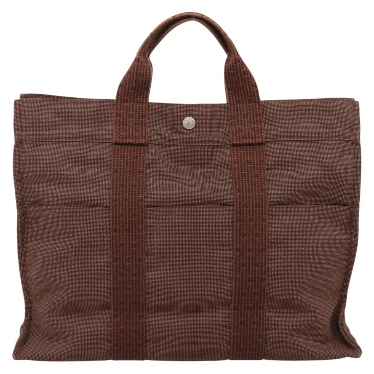 Hermes Fourre-Tout Herline Fourre-Tout Herline Brown Canvas Tote Bag Bag (Pre-Owned)