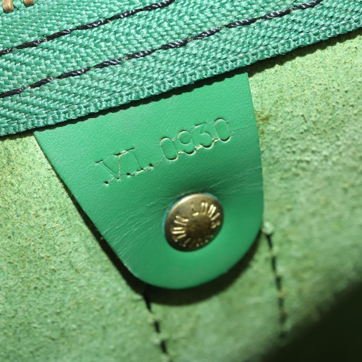 Louis Vuitton Keepall Epi Green Leather Travel Bag Bag (Pre-Owned)
