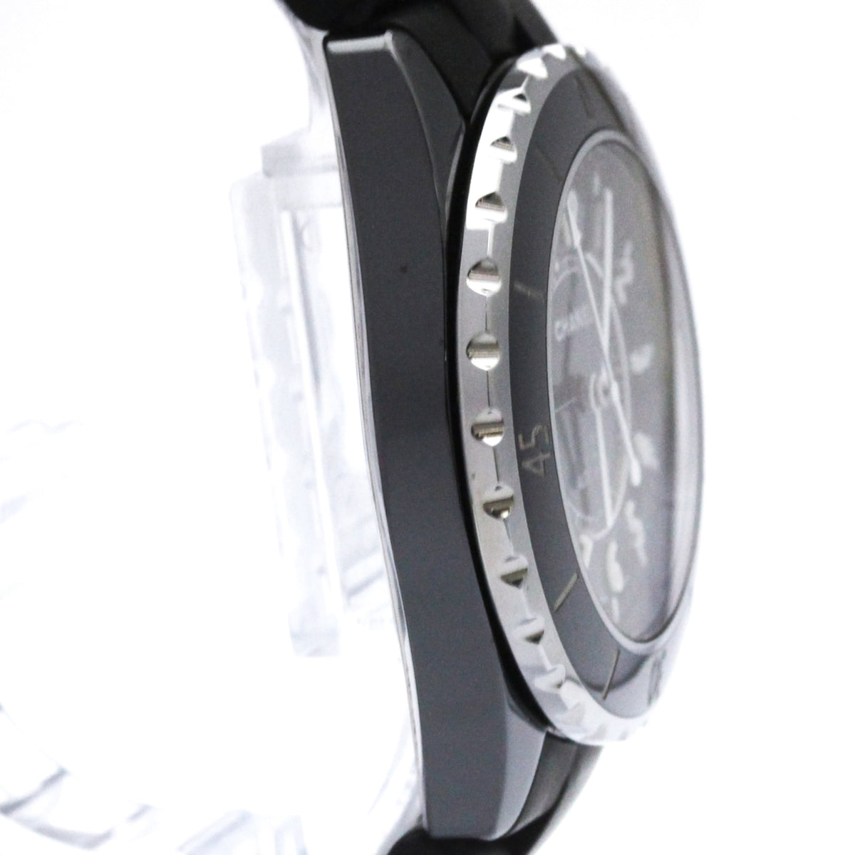 Chanel J12 Automatic Ceramic And Stainless Steel With Diamond Bezel Watch (Pre-Owned)