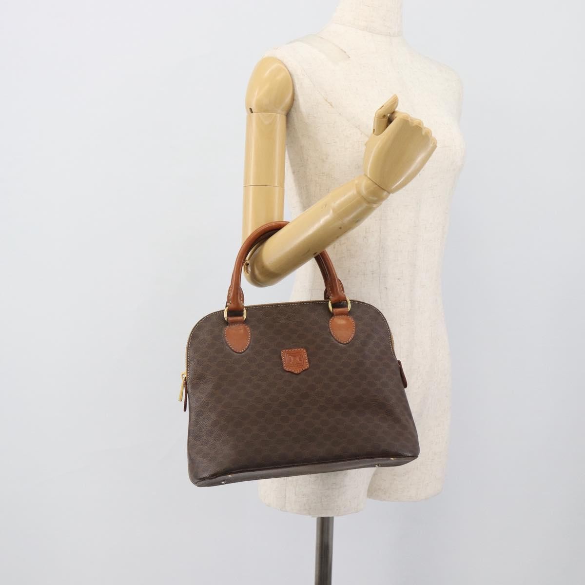 Celine Vintage Handbag Toile Céline Brown Pvc Handbag (Pre-Owned)