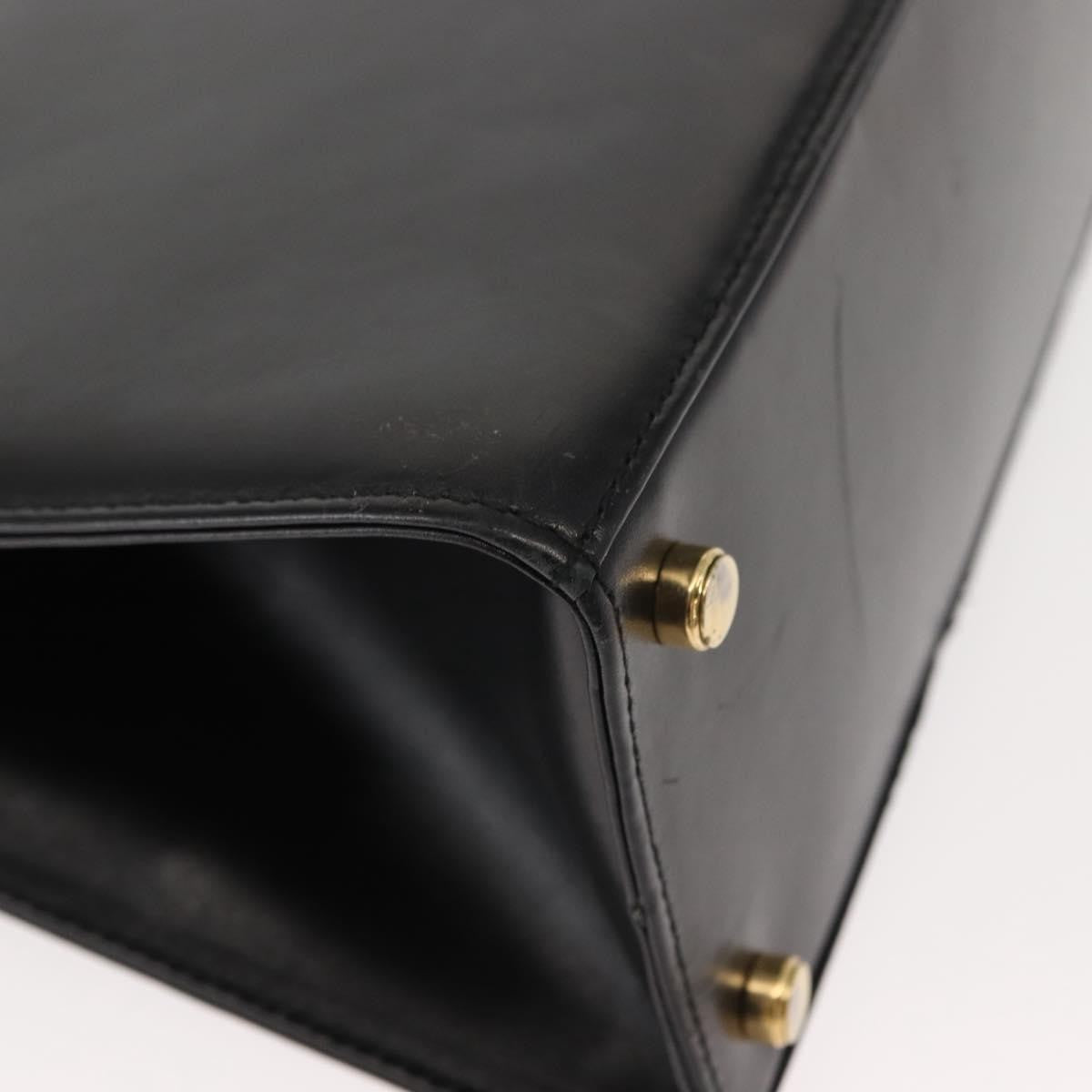 Salvatore Ferragamo Convertible Vara Bow Tote Leather Black Leather Handbag (Pre-Owned)