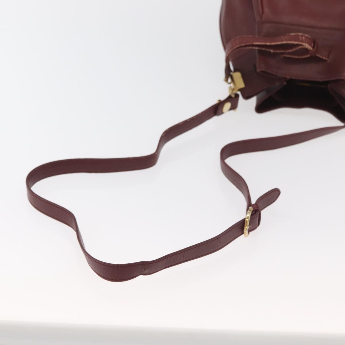 Cartier Must De Cartier Leather Burgundy Leather Shoulder Bag Bag (Pre-Owned)