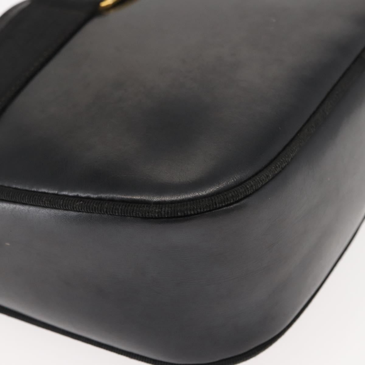 Salvatore Ferragamo Vala Leather Black Leather Shoulder Bag Bag (Pre-Owned)