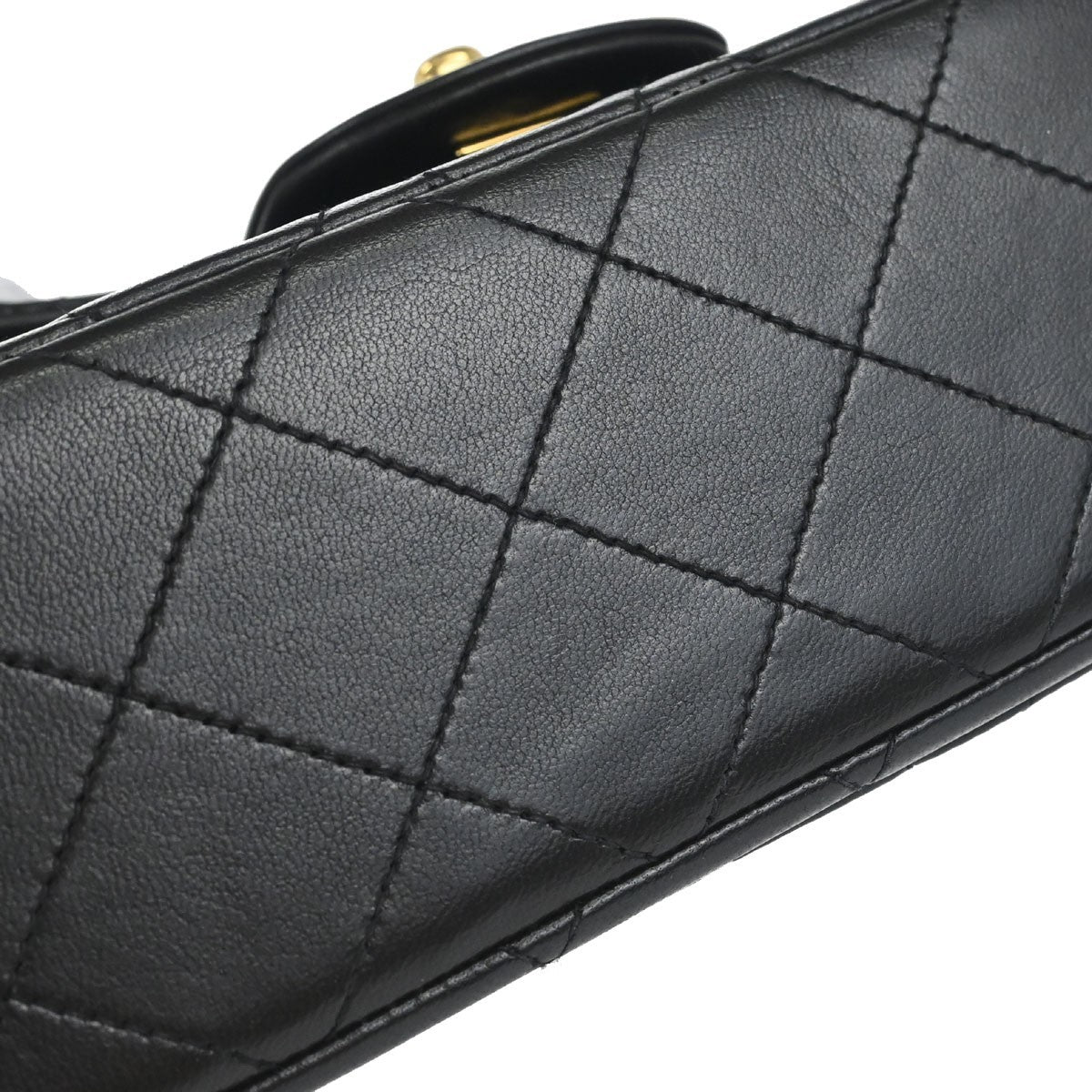 Chanel Timeless Lambskin Black Leather Handbag (Pre-Owned)