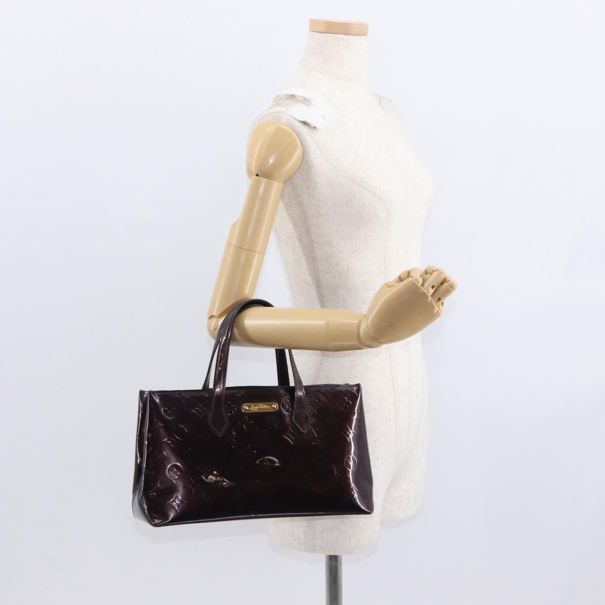 Louis Vuitton Wilshire Monogram Vernis Burgundy Patent_Leather Tote Bag Bag (Pre-Owned)