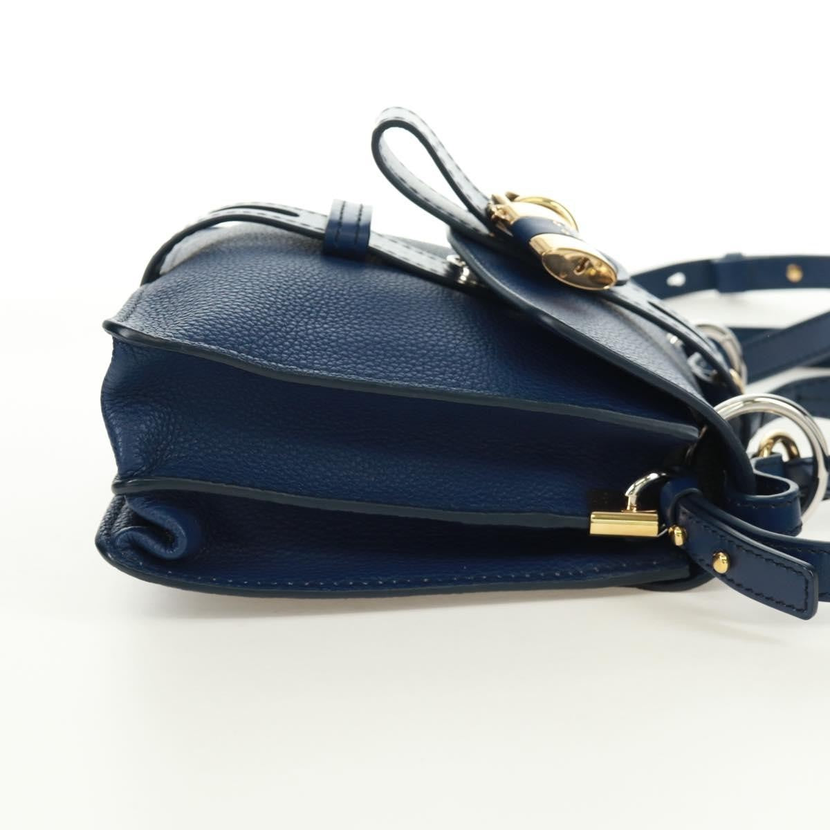 Chloe Aby Day Leather Blue Leather Handbag (Pre-Owned)