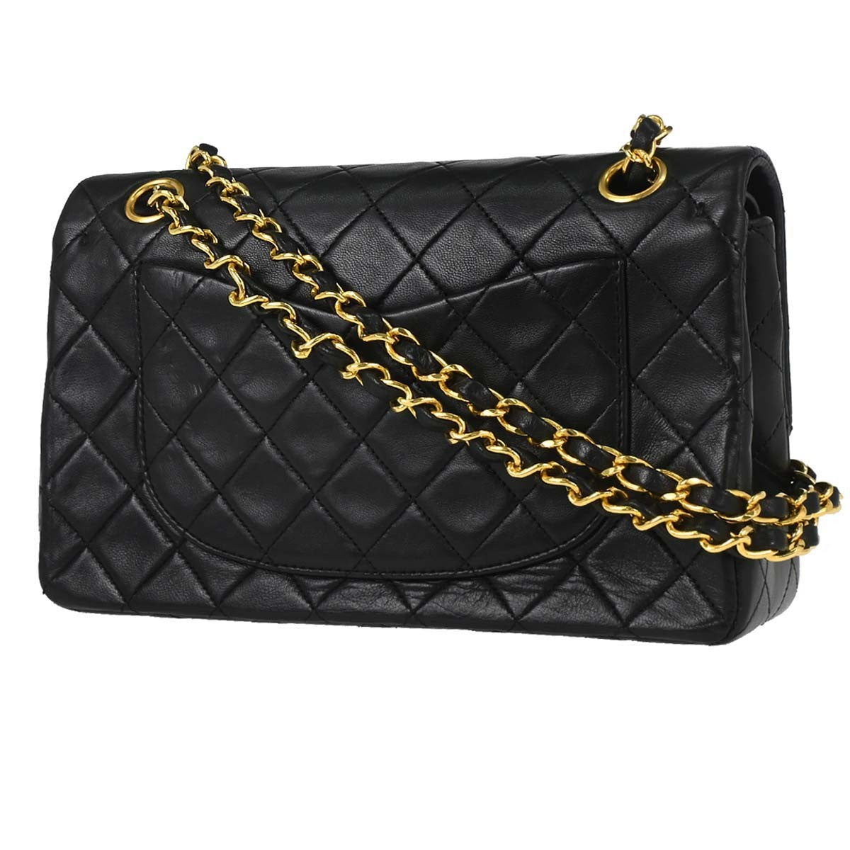 Chanel Timeless - Classic Double Flap Leather Black Leather Shoulder Bag Bag (Pre-Owned)