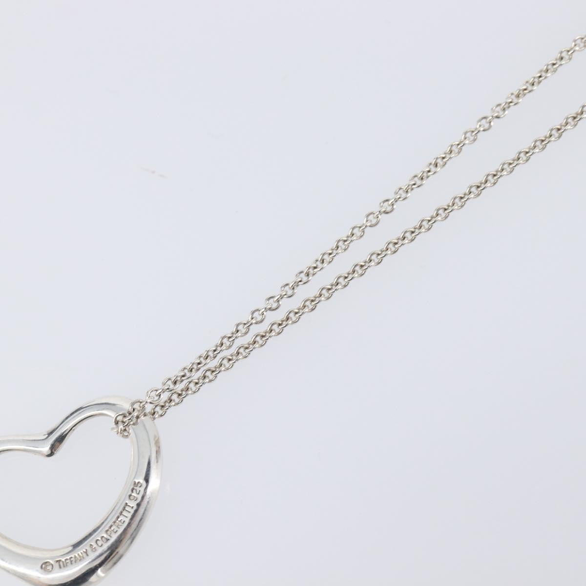 Tiffany & Co. Elsa Peretti Open Heart Pendant Sterling Silver Silver Silver Necklace Jewelry (Pre-Owned)