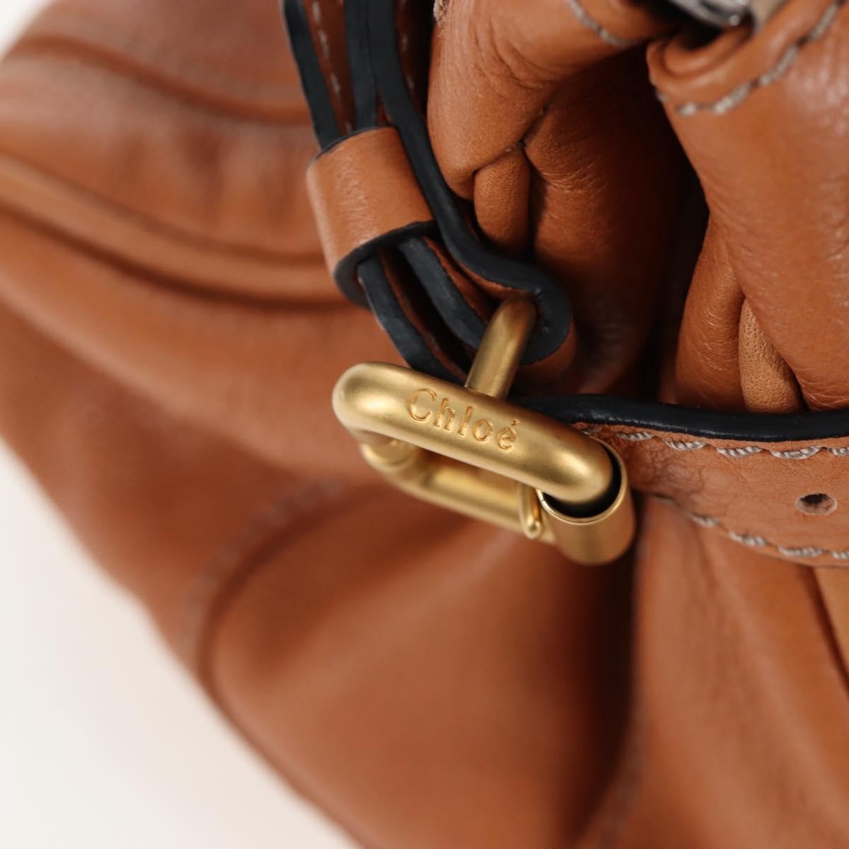 Chloe Paddington Leather Brown Leather Tote Bag Bag (Pre-Owned)