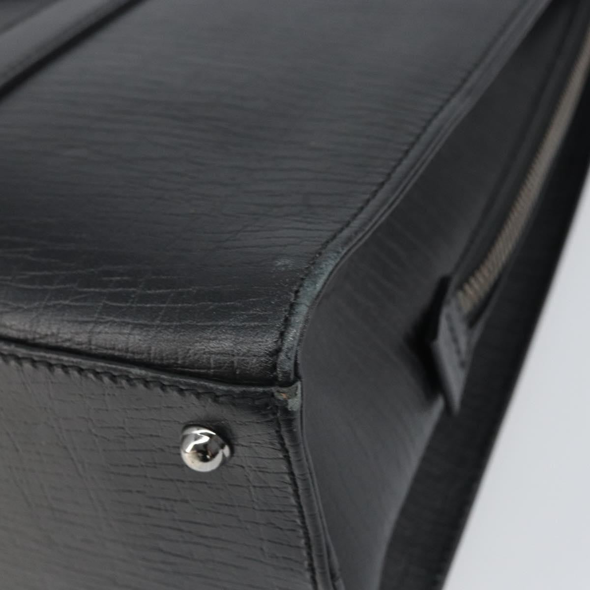 Gucci Vintage Leather Black Leather Handbag (Pre-Owned)