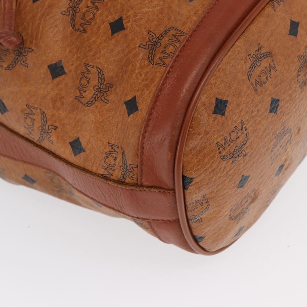 MCM Visetos Canvas And Leather Brown Canvas Shoulder Bag Bag (Pre-Owned)