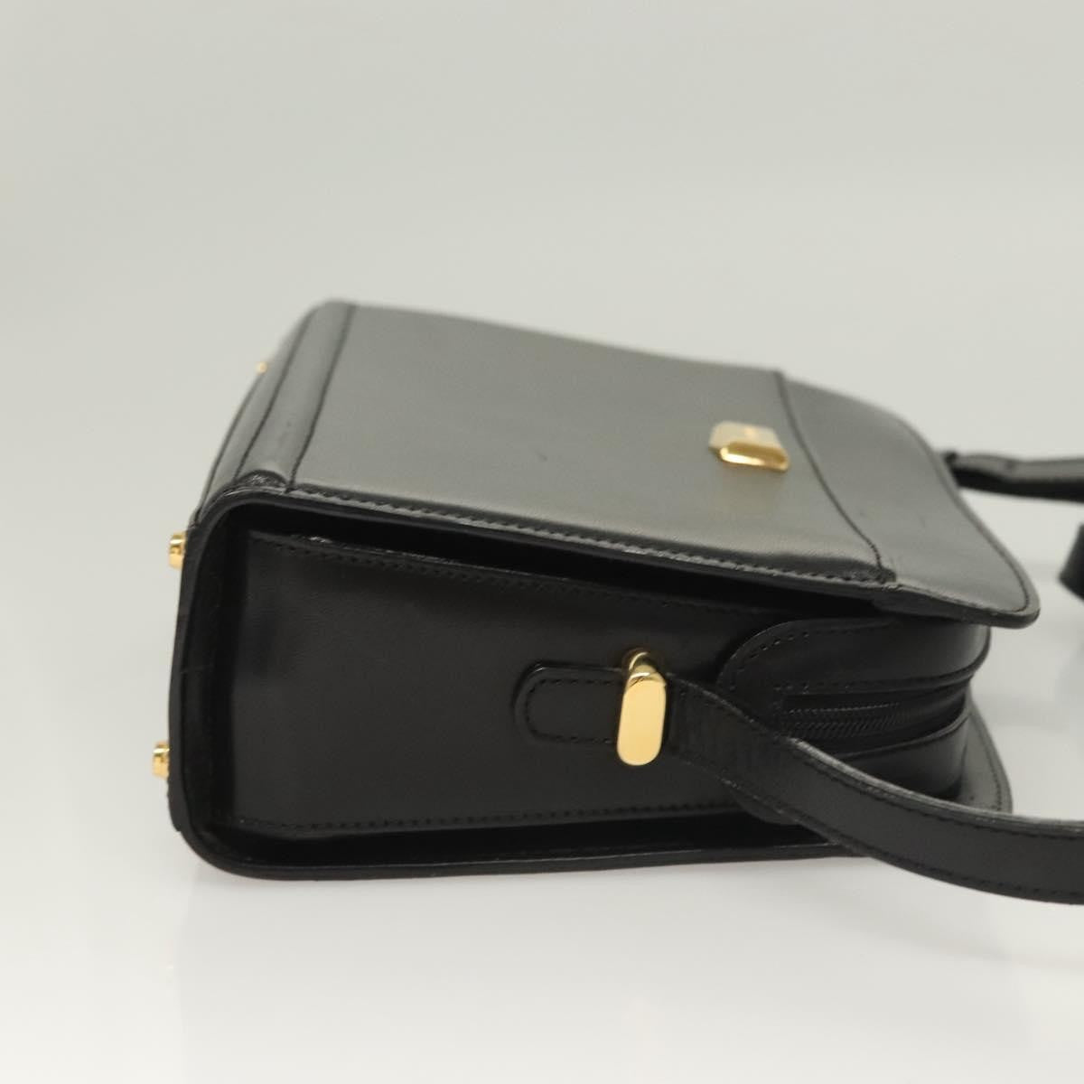 Bally Vintage Leather Black Leather Shoulder Bag Bag (Pre-Owned)