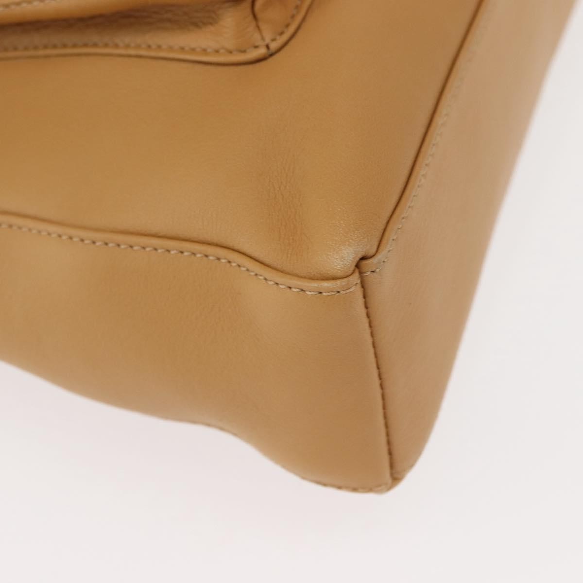 Salvatore Ferragamo Vintage Leather Beige Leather Bag (Pre-Owned)