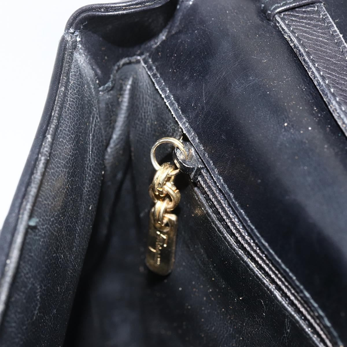 Salvatore Ferragamo Flap Shoulder Patent Leather Black Patent_Leather Shoulder Bag Bag (Pre-Owned)