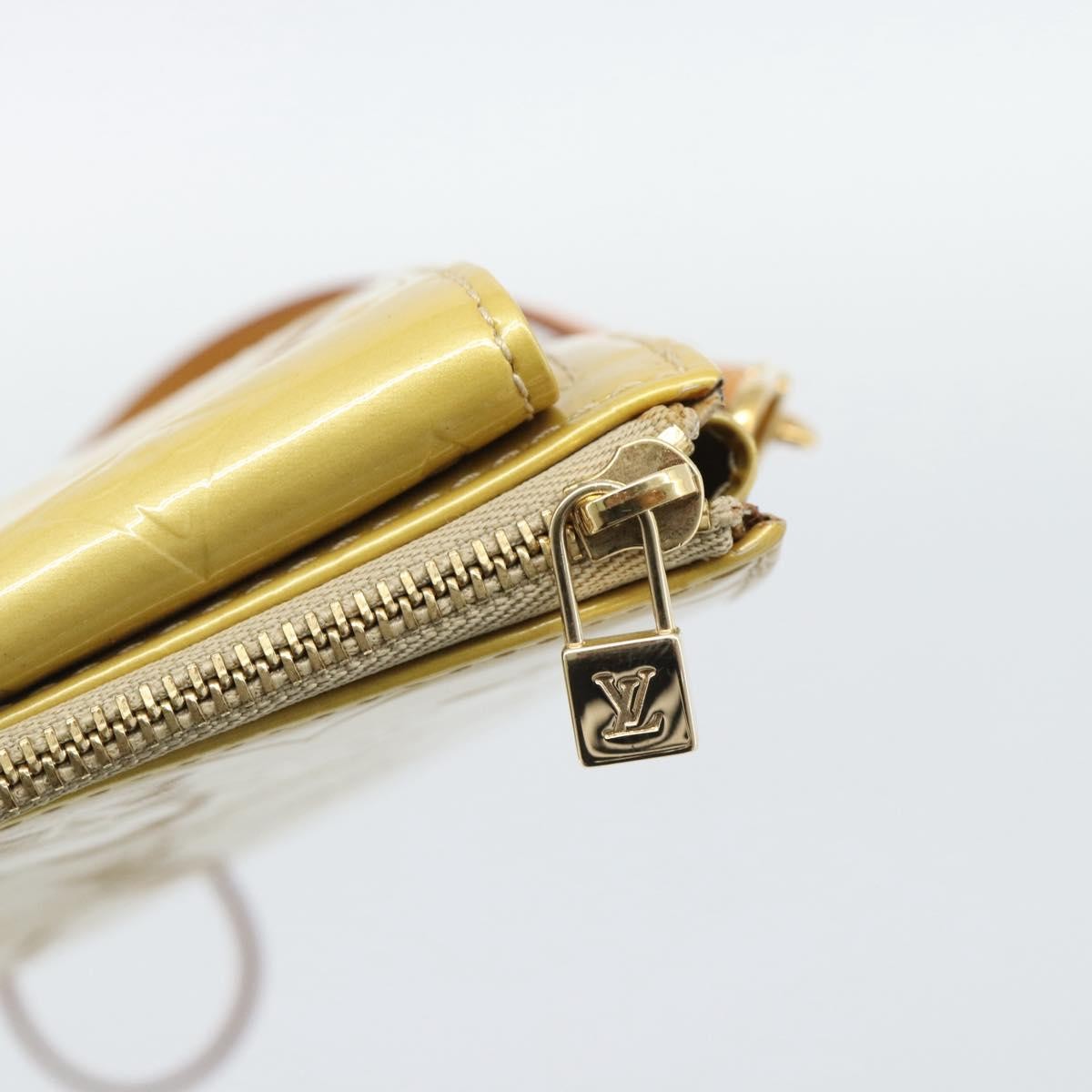 Louis Vuitton Mott Monogram Vernis Beige Patent_Leather Clutche & Pouche Bag (Pre-Owned)