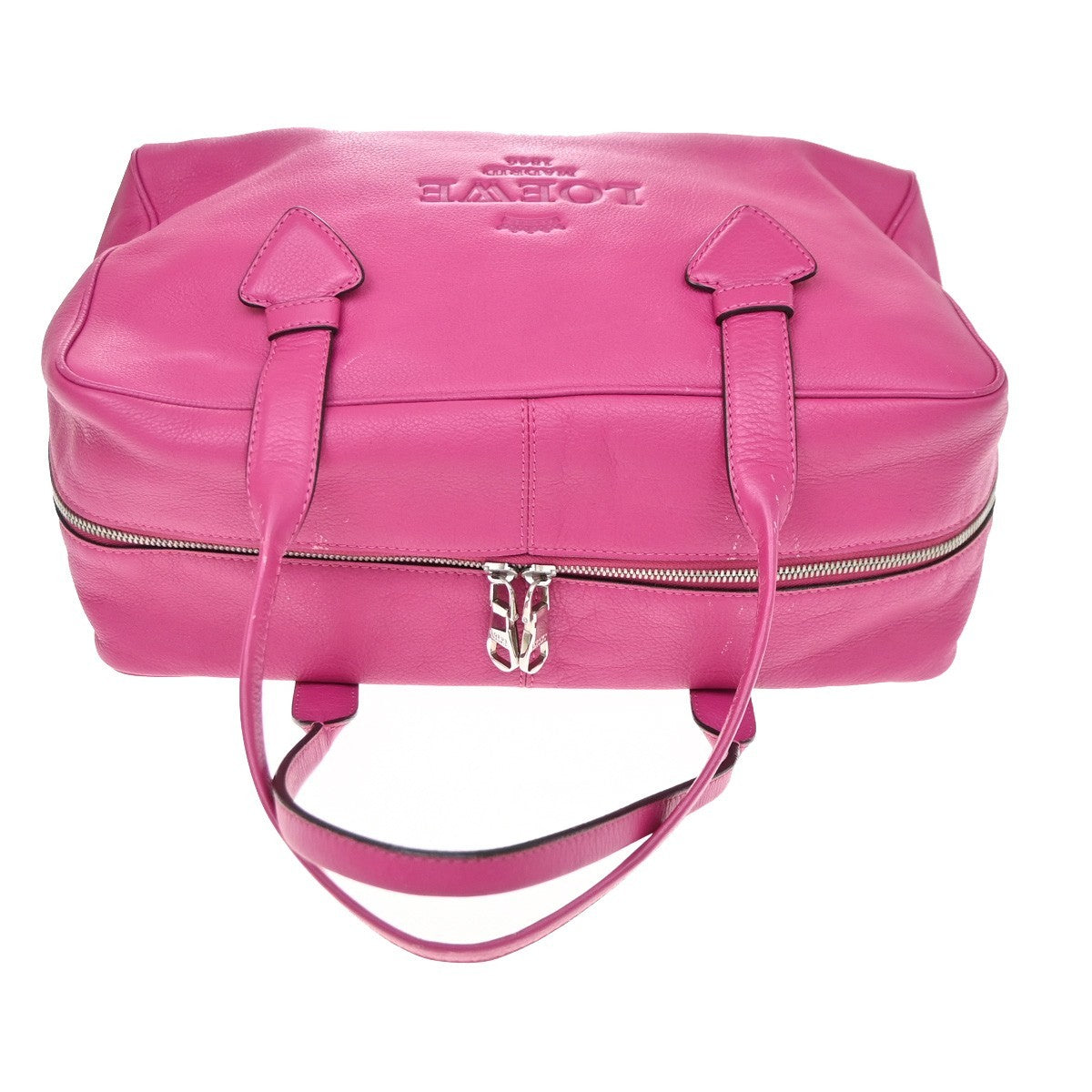 Loewe Heritage Boston Leather Pink Leather Handbag (Pre-Owned)