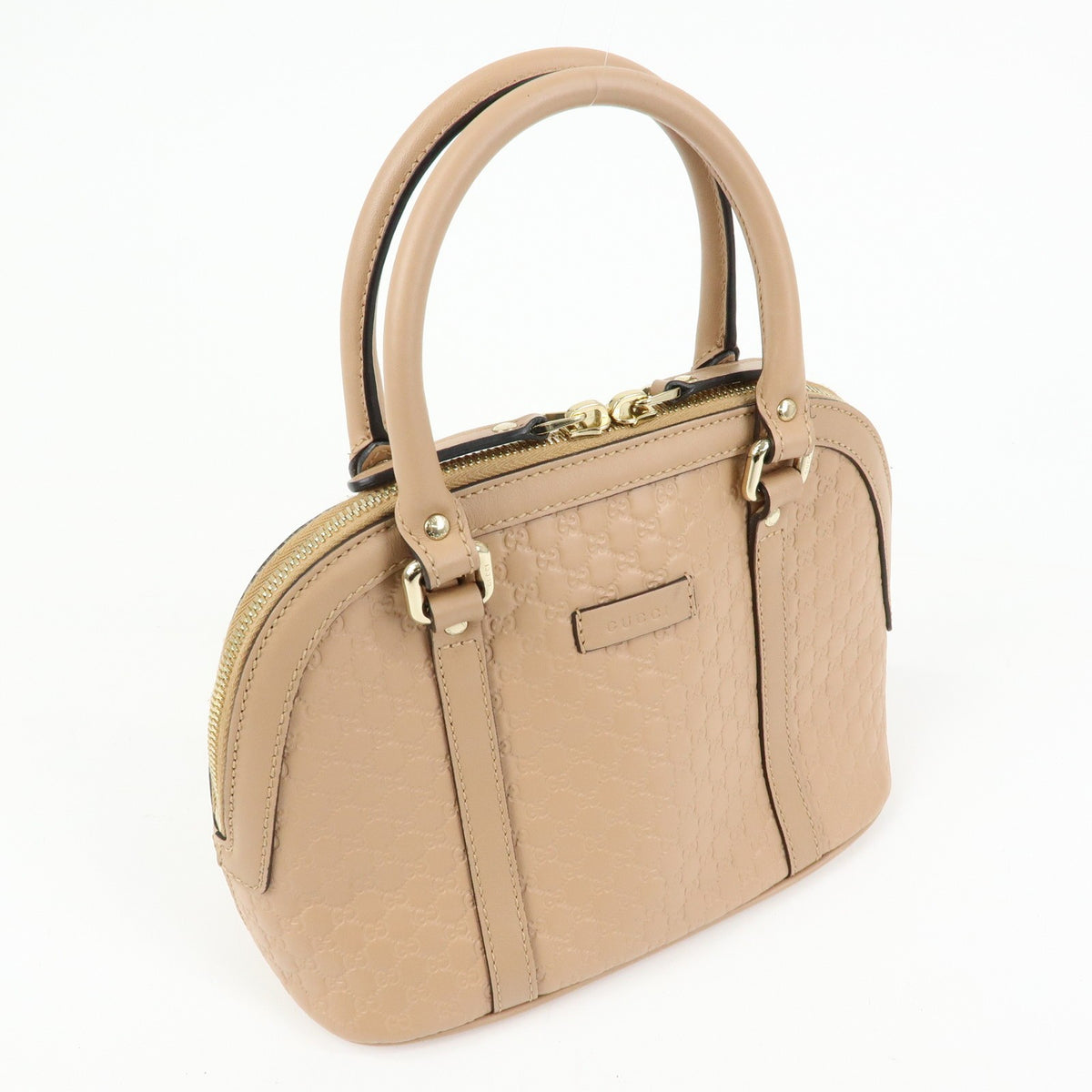 Gucci Convertible Dome Satchel Microguccissima Leather Beige Leather Handbag (Pre-Owned)