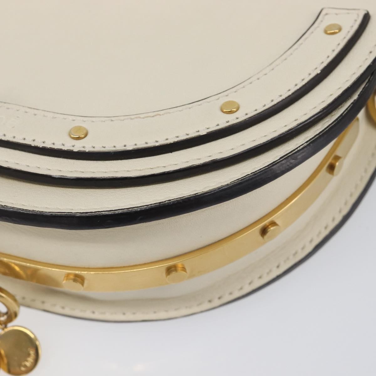 Chloe Nile Minaudière Leather White Leather Handbag (Pre-Owned)