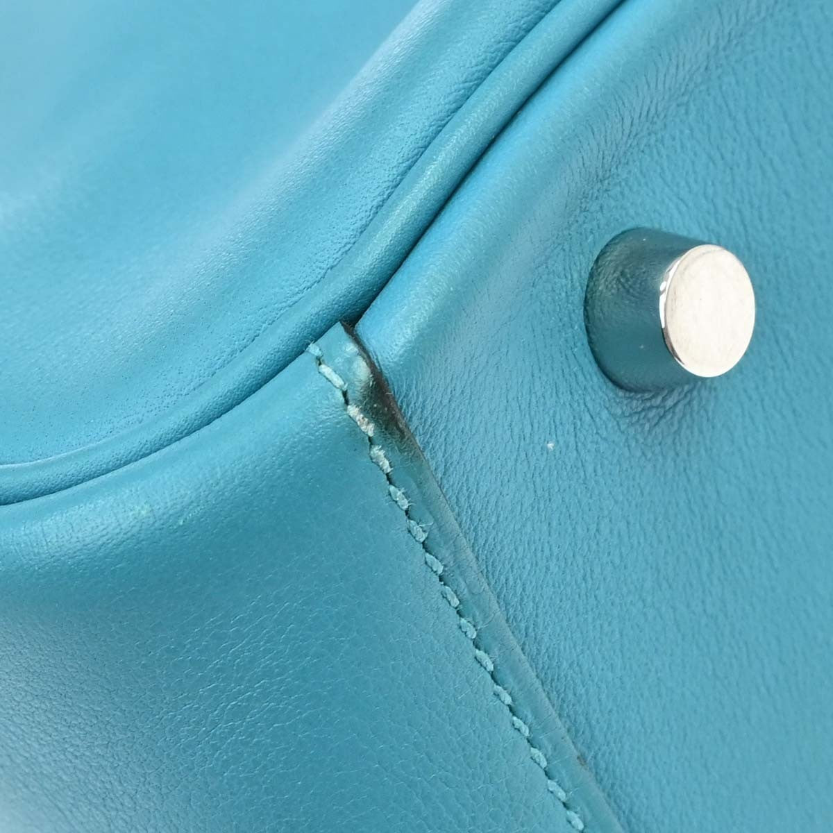 Hermes Lindy Swift Turquoise Leather Shoulder Bag Bag (Pre-Owned)