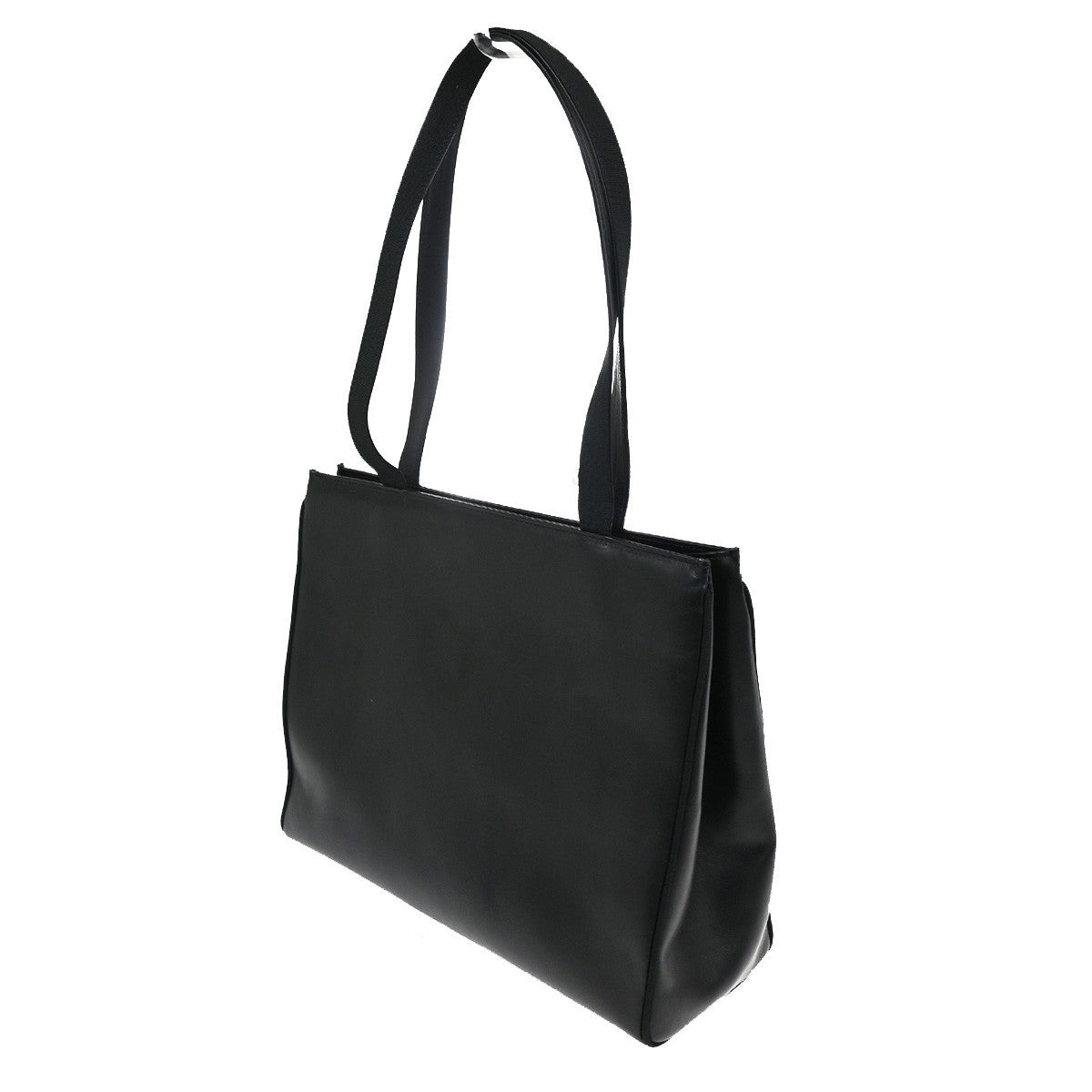 Salvatore Ferragamo Vala Tote Leather Black Leather Tote Bag Bag (Pre-Owned)