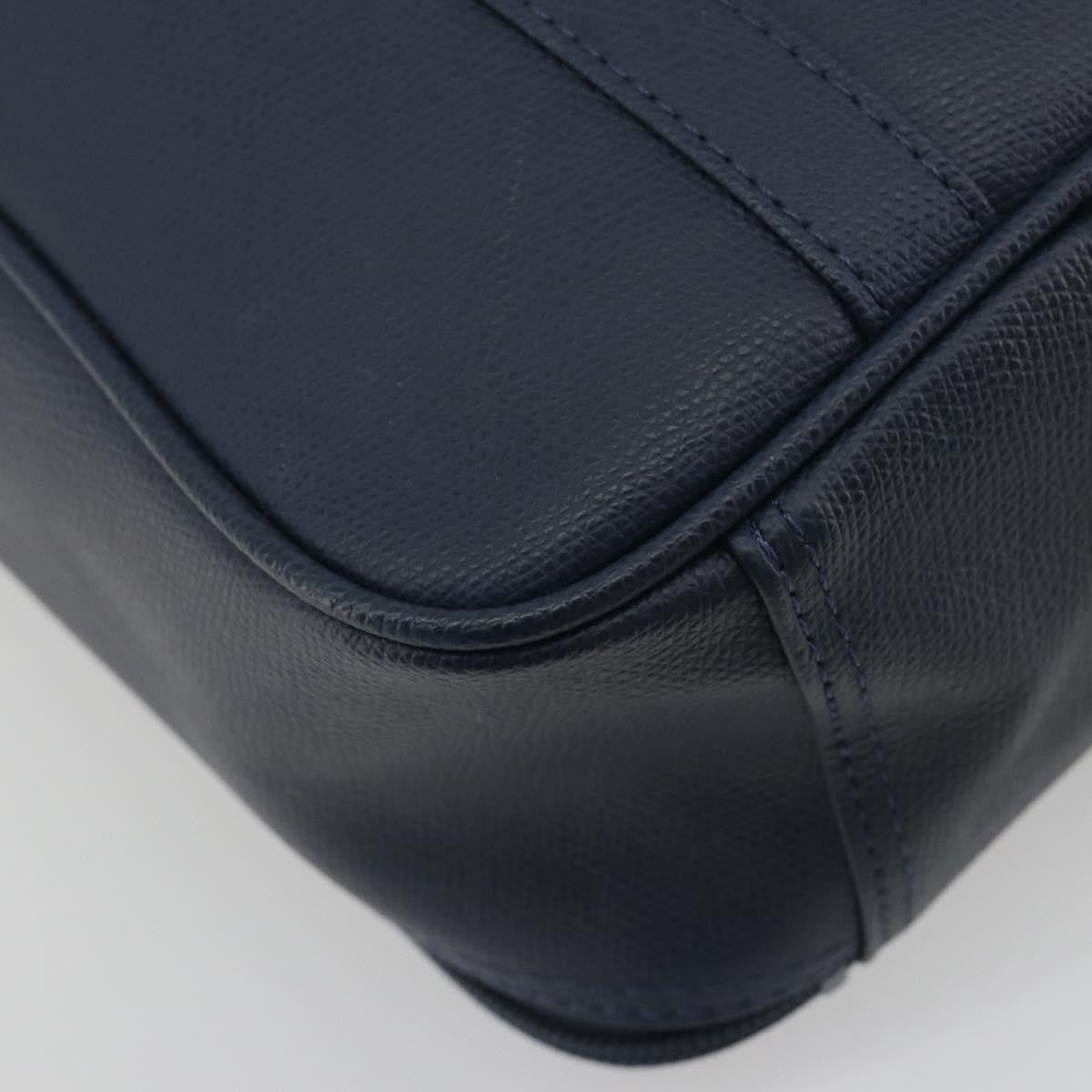 Burberry Nova Check Nova Check Canvas And Leather Navy Leather Handbag (Pre-Owned)