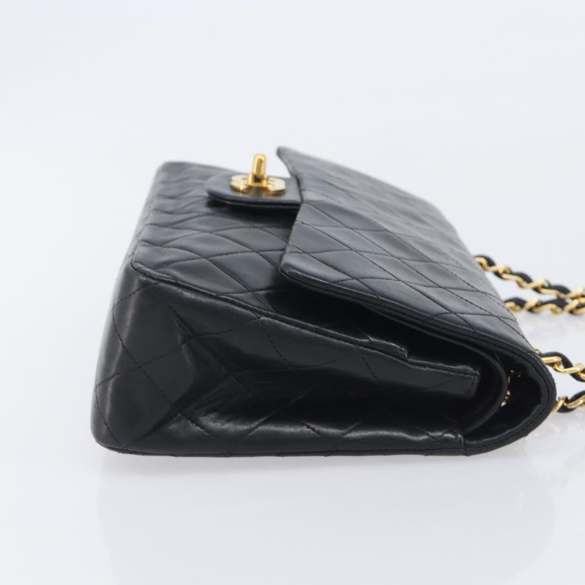 Chanel Timeless - Classic Double Flap Leather Black Leather Handbag (Pre-Owned)