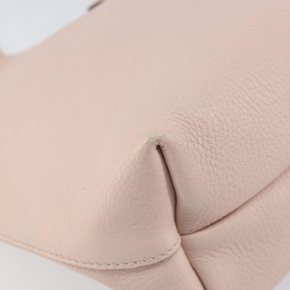 Salvatore Ferragamo Gancini Leather Pink Leather Tote Bag Bag (Pre-Owned)