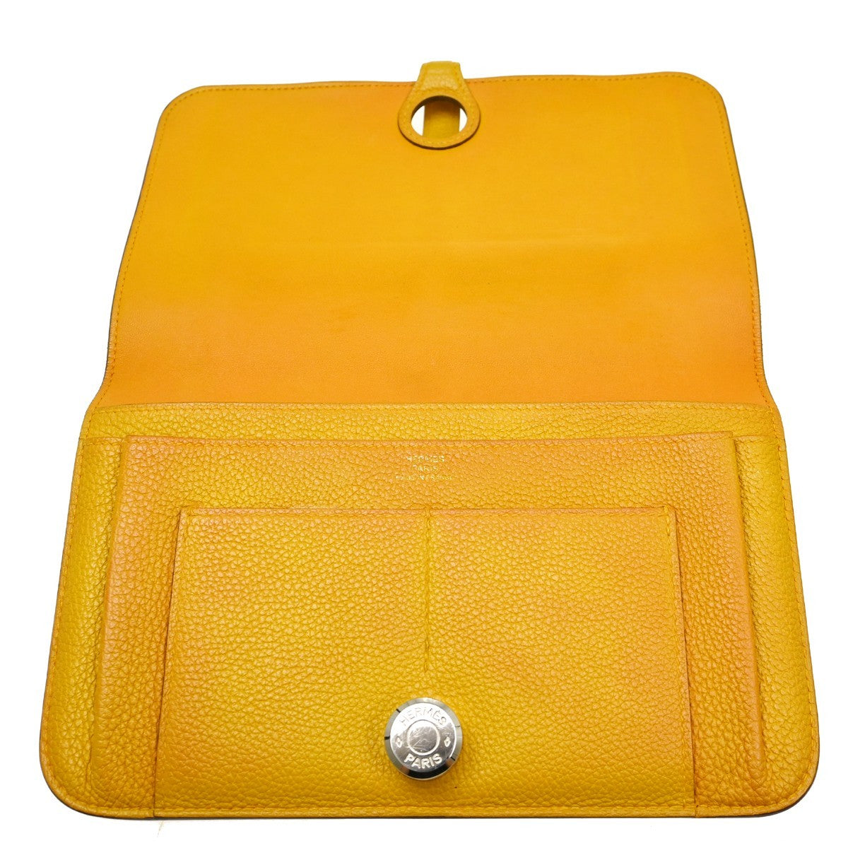 Hermes Dogon Duo Combined Leather Yellow Leather Wallets Accessory (Pre-Owned)