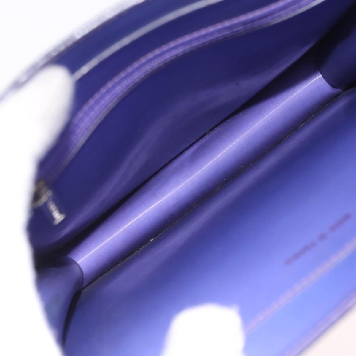 Chanel Vintage Holographic Chain Vinyl Purple Plastic Tote Bag Bag (Pre-Owned)