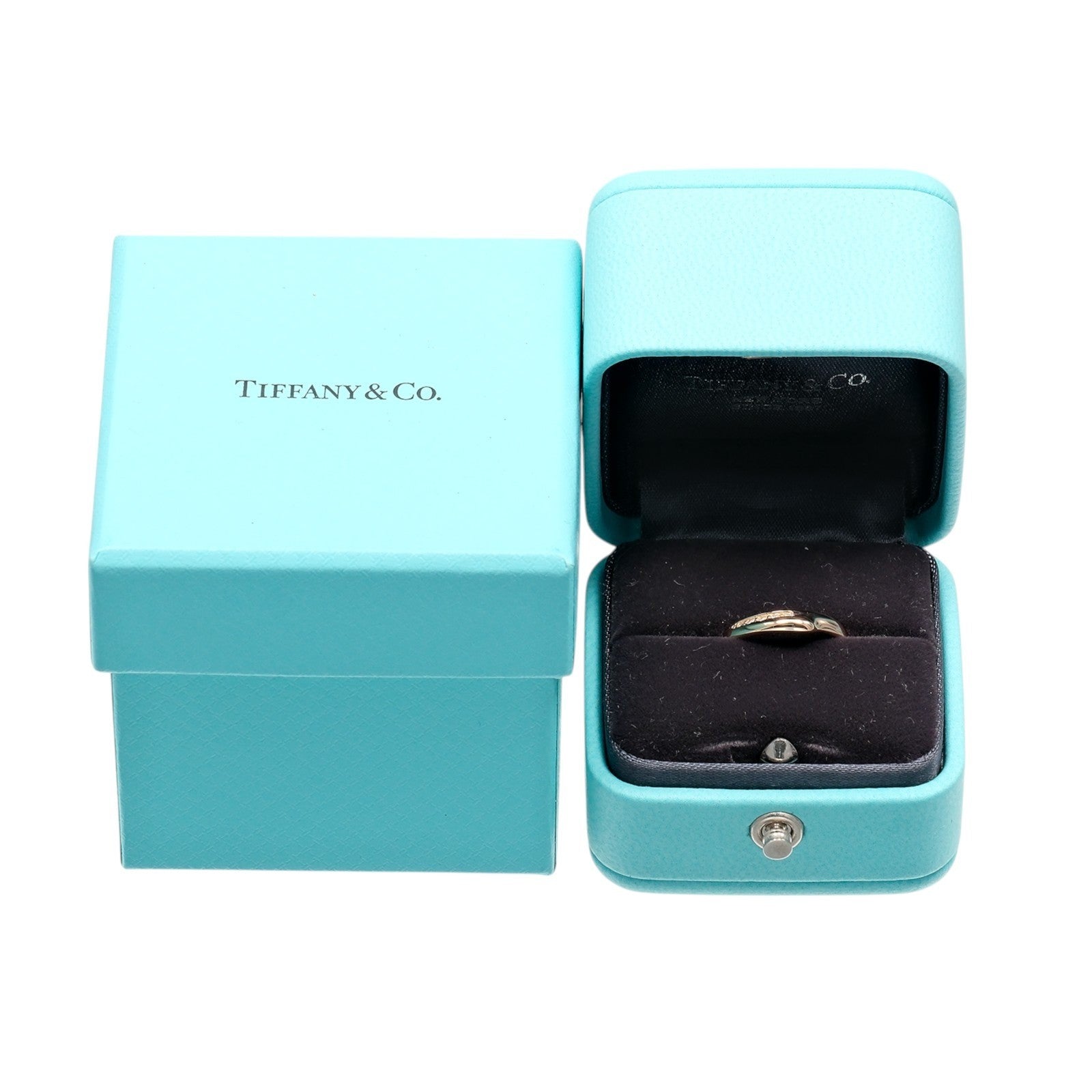 Tiffany & Co. Elsa Peretti Band Rose Gold With Diamonds Gold Pink_Gold Ring Jewelry (Pre-Owned)