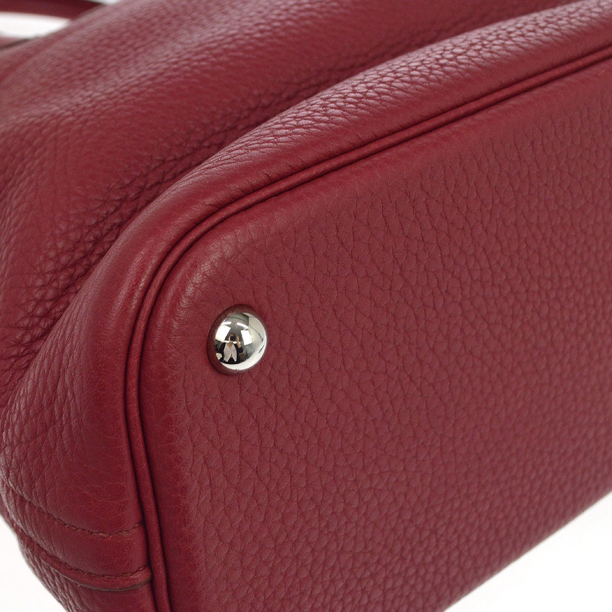 Hermes Bolide Clemence Red Leather Handbag (Pre-Owned)