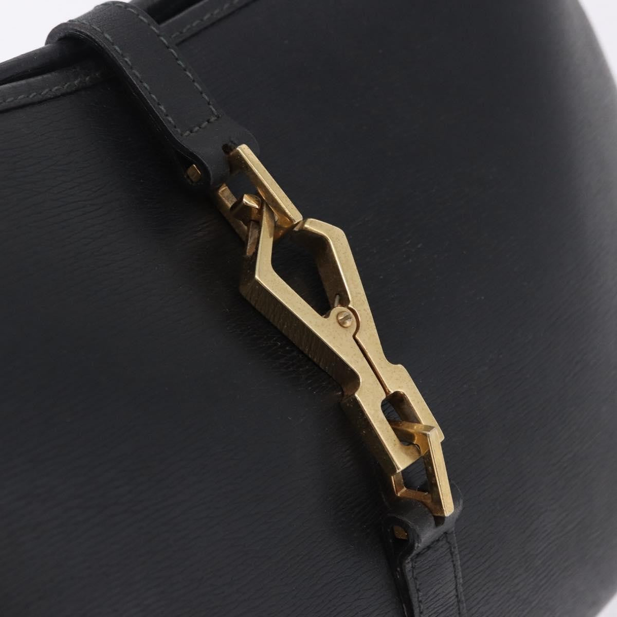 Gucci Bamboo Jackie Leather Black Leather Handbag (Pre-Owned)