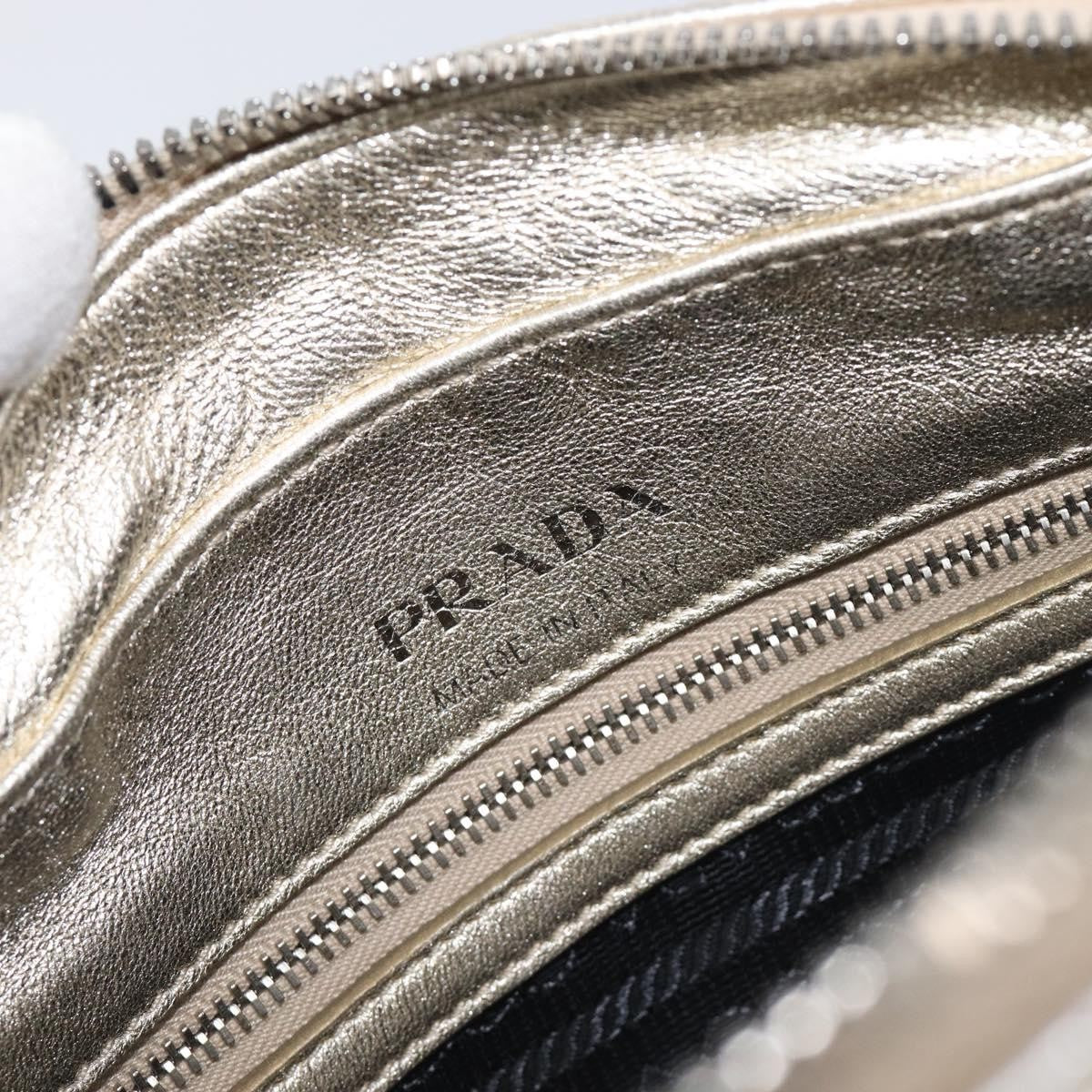 Prada Camera Diagramme Quilted Leather Metallic Leather Shoulder Bag Bag (Pre-Owned)