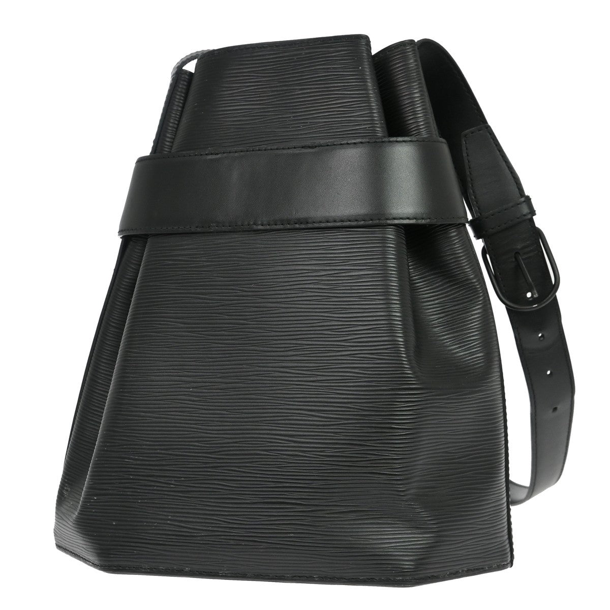 Louis Vuitton Vintage Sac D'epaule Epi Leather Black Leather Handbag (Pre-Owned)
