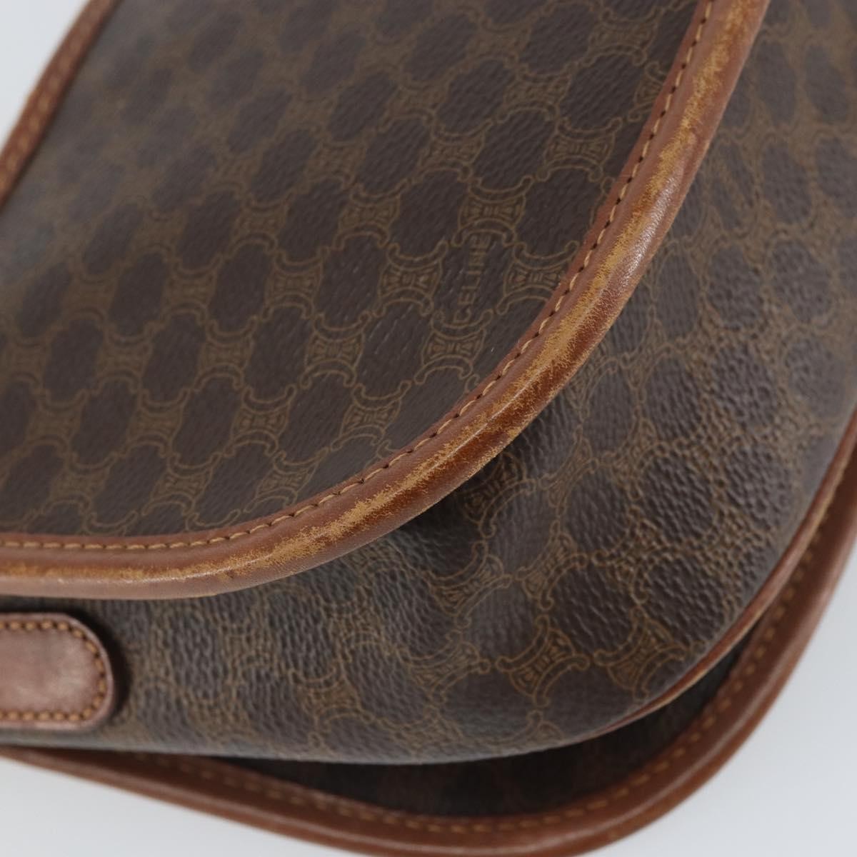 Celine Vintage Macadam Canvas Brown Canvas Backpack Bag (Pre-Owned)