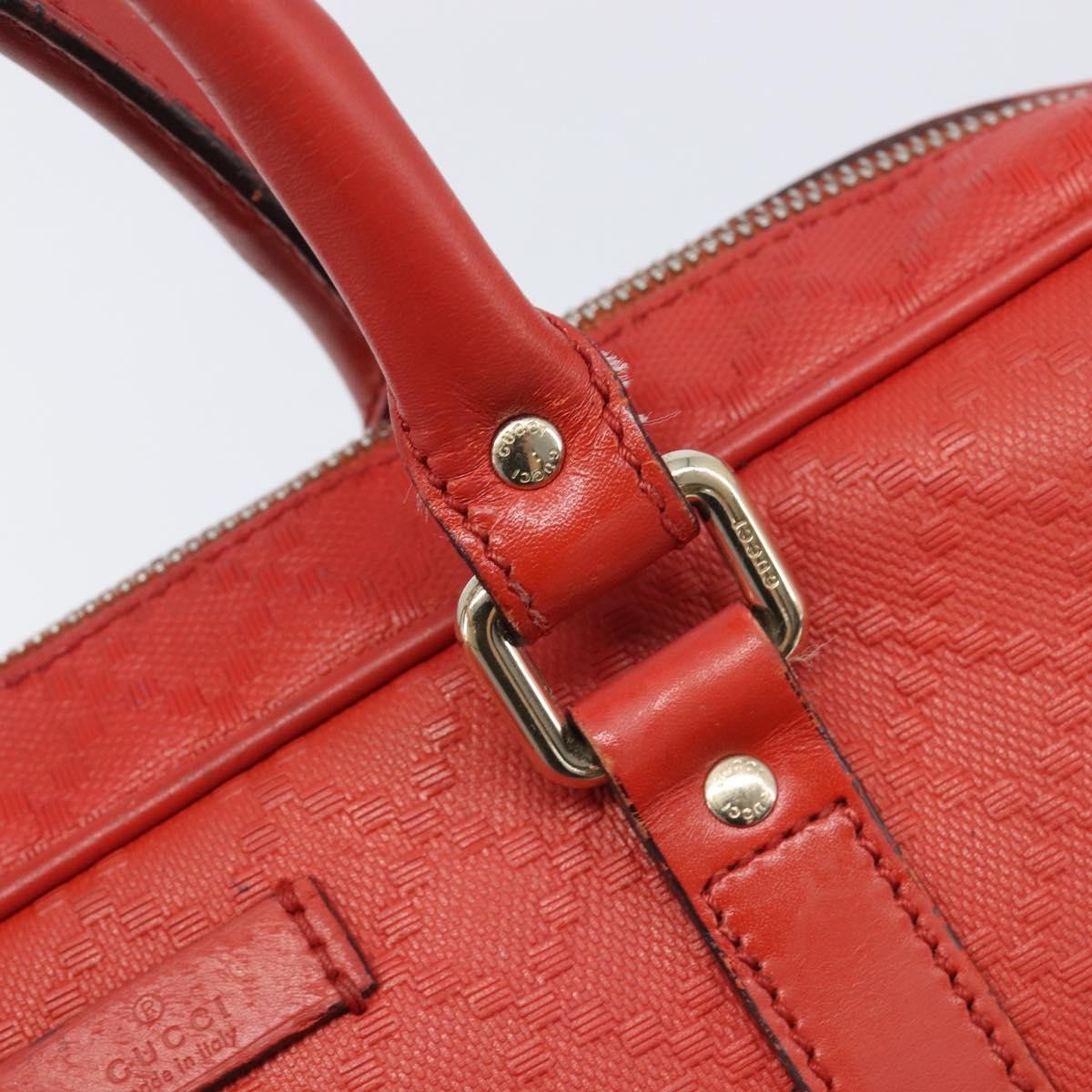 Gucci Bright Convertible Diamante Leather Red Leather Briefcase Bag (Pre-Owned)