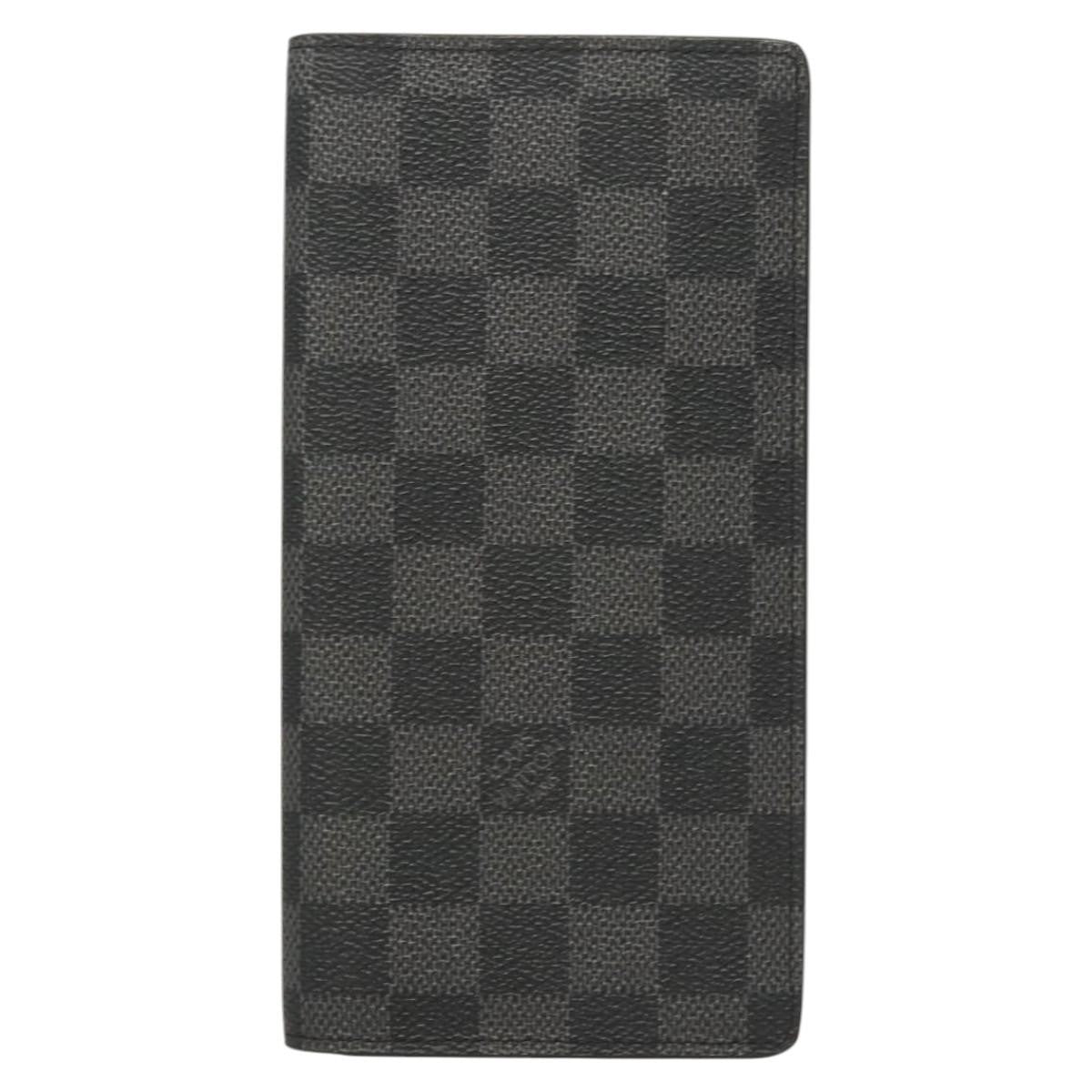 Louis Vuitton Brazza Long Bifold Damier Gray Canvas Wallets Accessory (Pre-Owned)