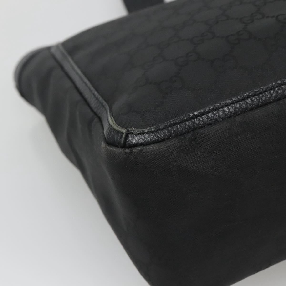 Gucci Abbey Pocket Tote Gg Canvas And Leather Black Canvas Tote Bag Bag (Pre-Owned)