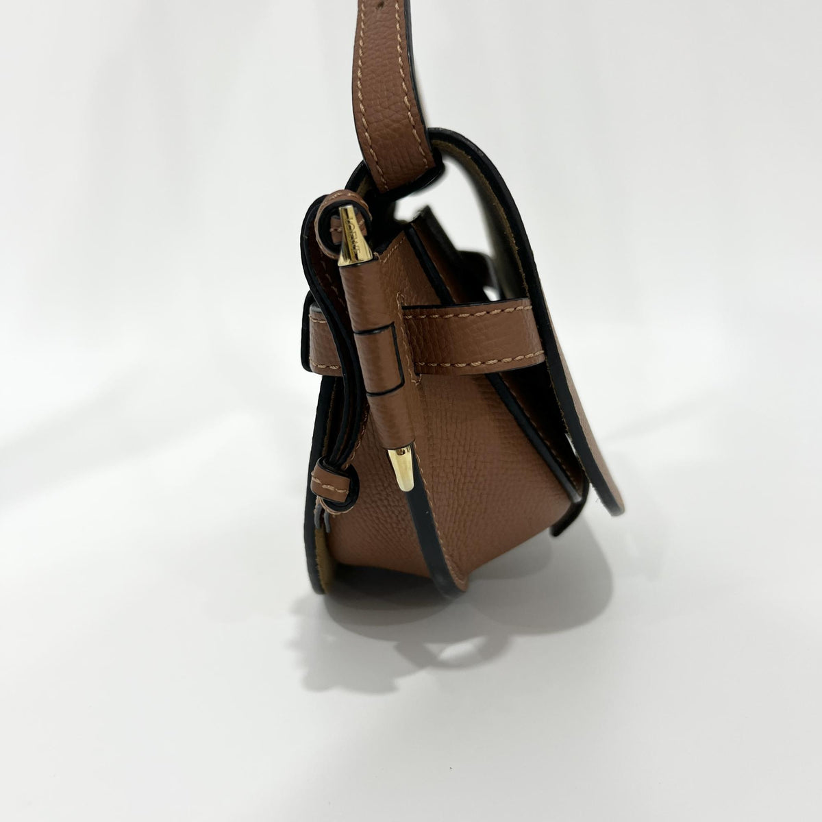 Loewe Gate Belt Leather Brown Leather Shoulder Bag Bag (Pre-Owned)