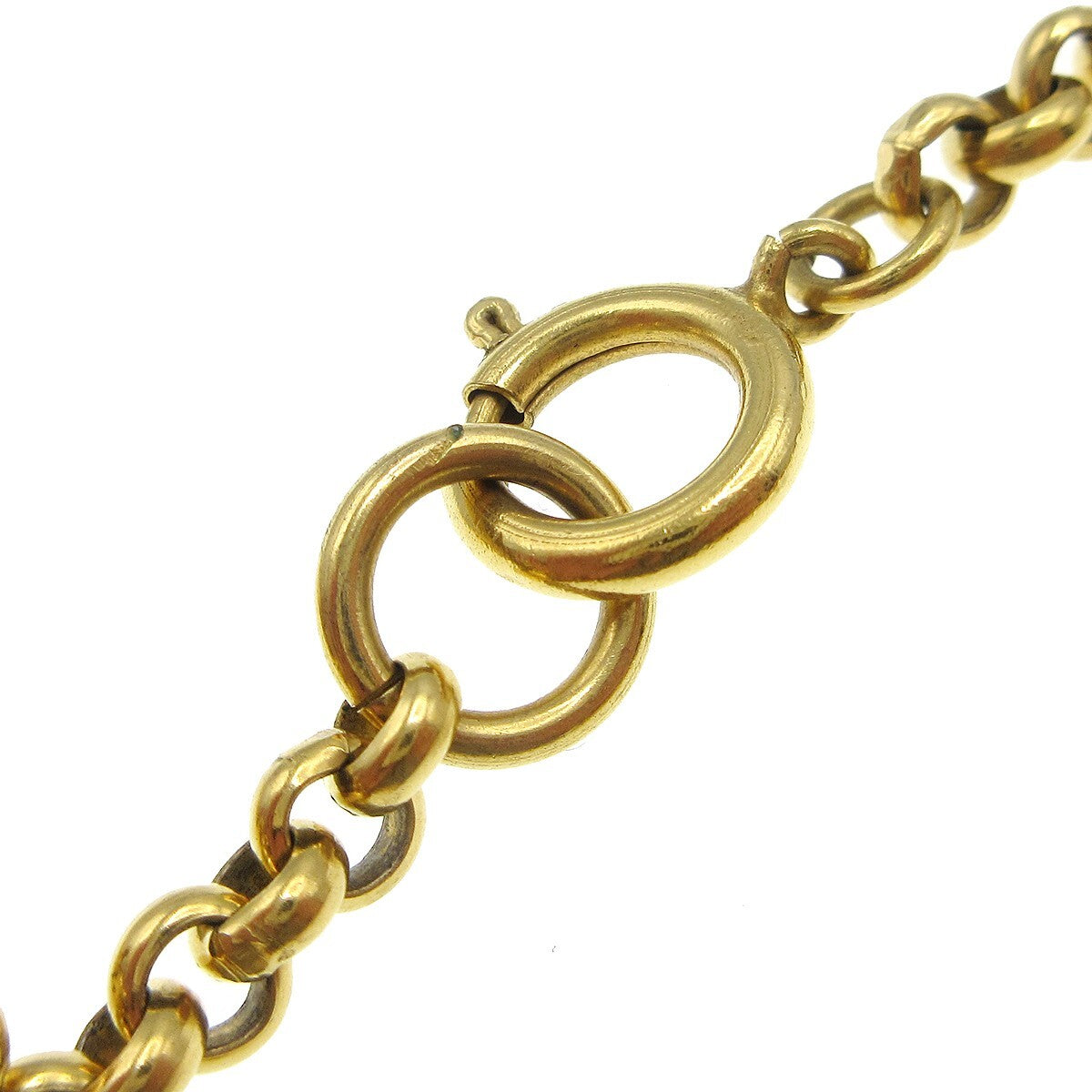 Chanel Cc Heart Pendant Metal Gold Gold_Plated Necklace Jewelry (Pre-Owned)